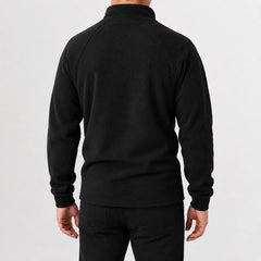 Zip-up trui met mock neckline