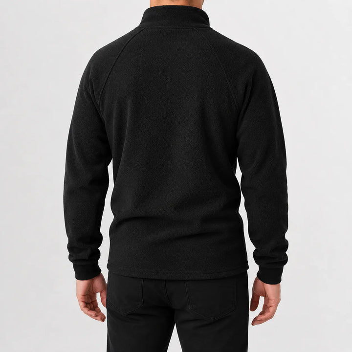 Zip-up trui met mock neckline
