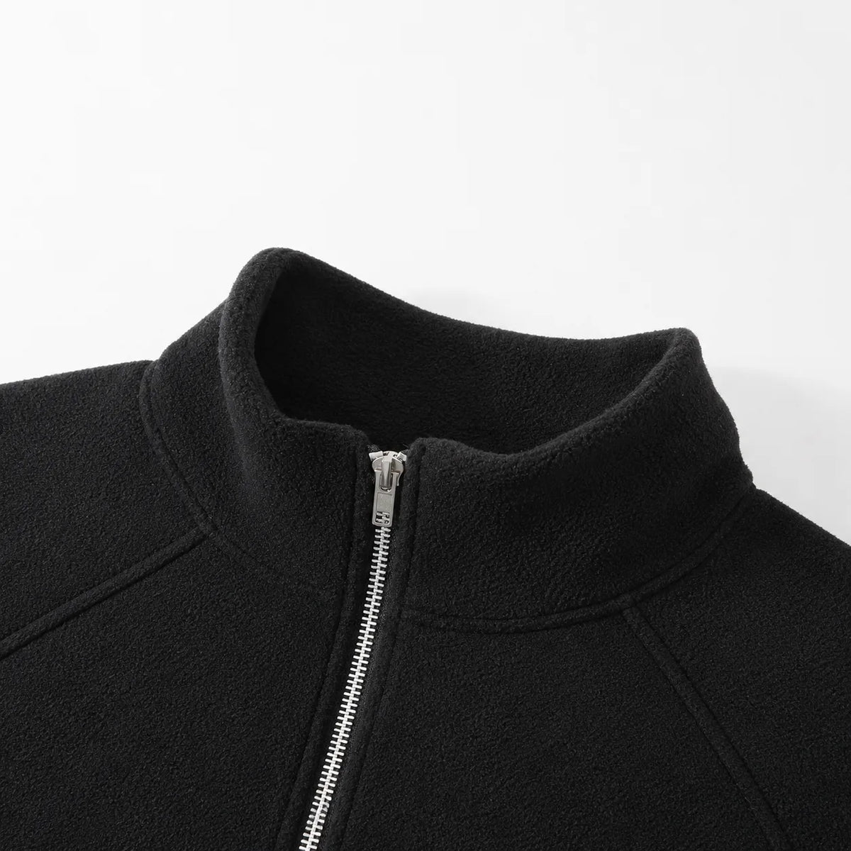 Zip-up trui met mock neckline