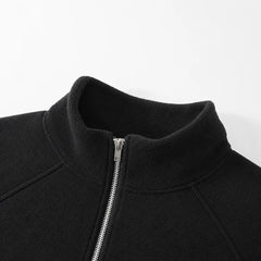 Zip-up trui met mock neckline