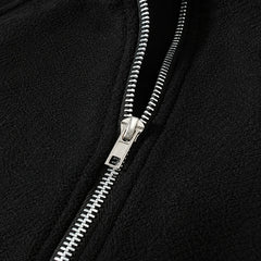 Zip-up trui met mock neckline