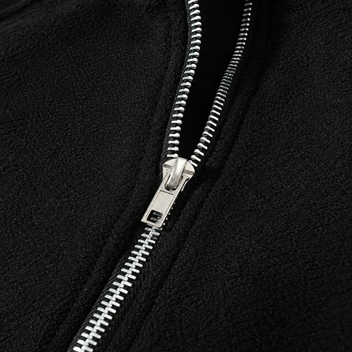 Zip-up trui met mock neckline