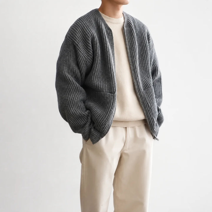Cardigan met funnel neck