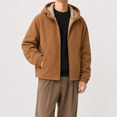 Hoodie met fleece en rits