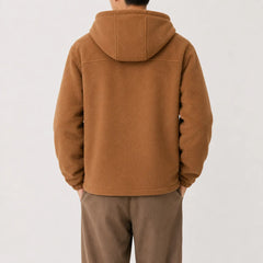 Hoodie met fleece en rits
