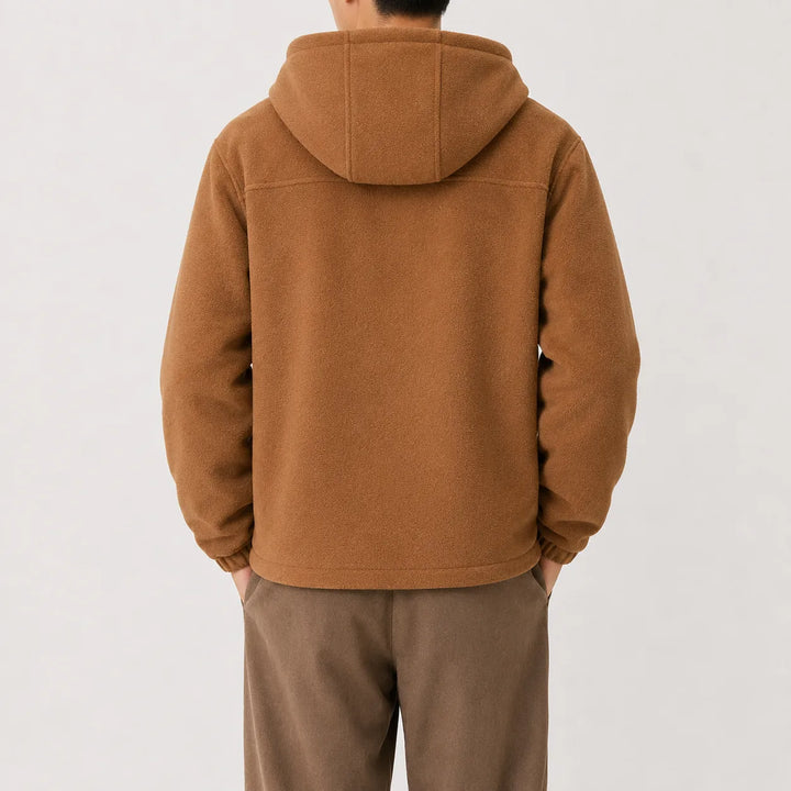 Hoodie met fleece en rits
