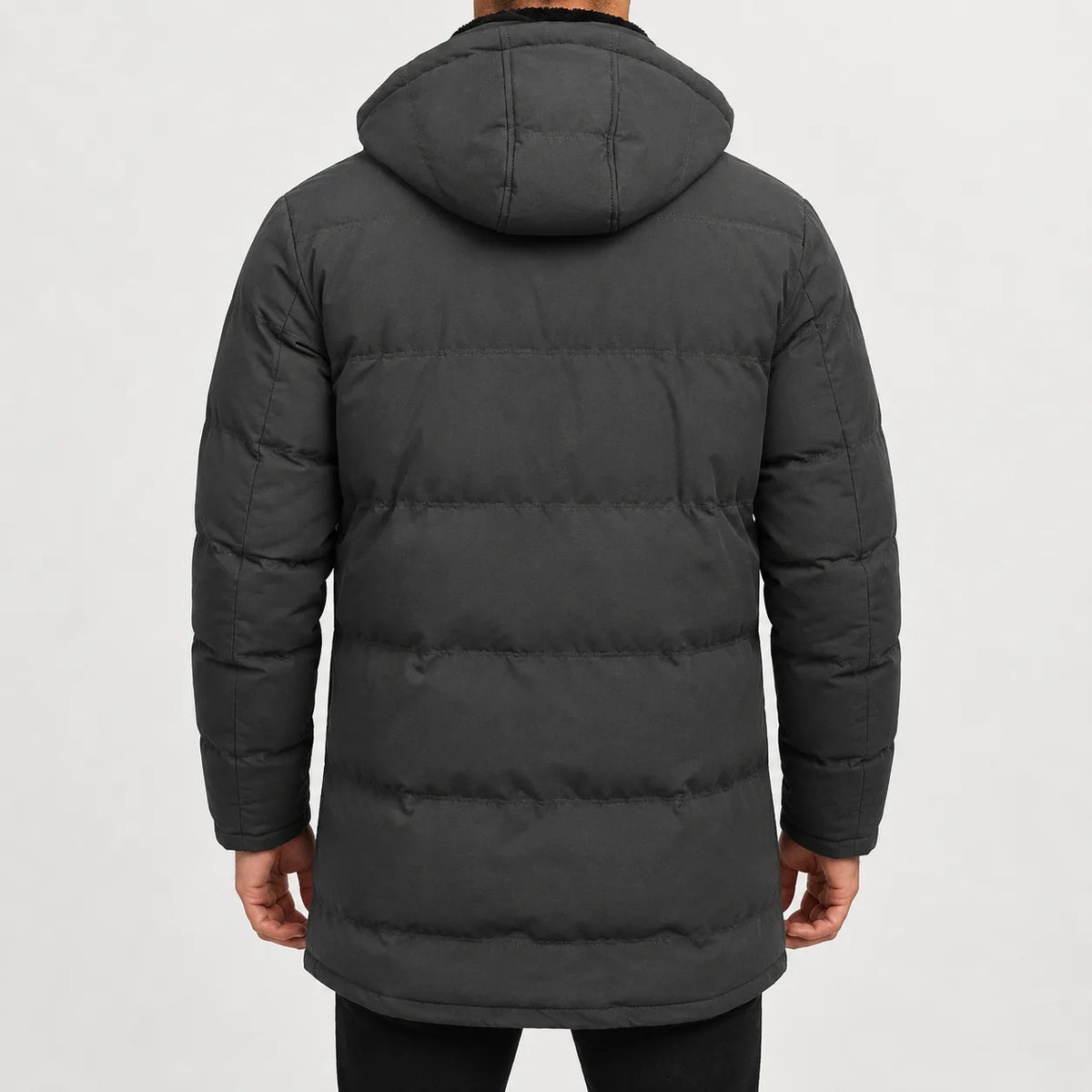 Parka met capuchon en lange mouwen