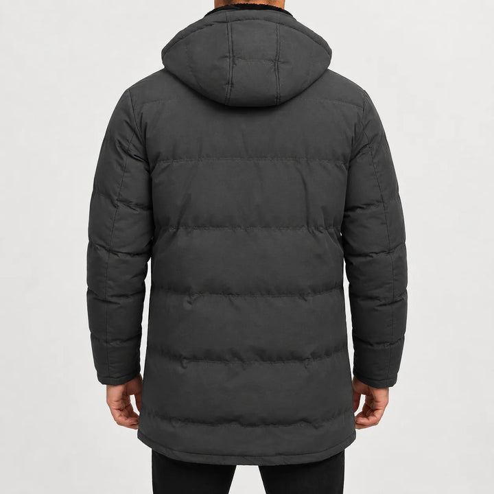 Parka met capuchon en lange mouwen
