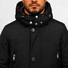 Parka met capuchon en lange mouwen