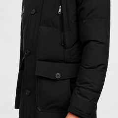 Parka met capuchon en lange mouwen