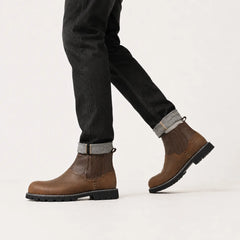 Veterschoenen boots met elastische zijpanelen