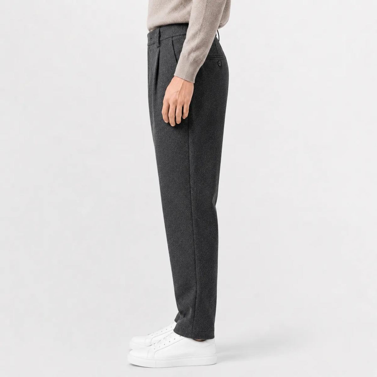Loose fit jeans met corduroy textuur