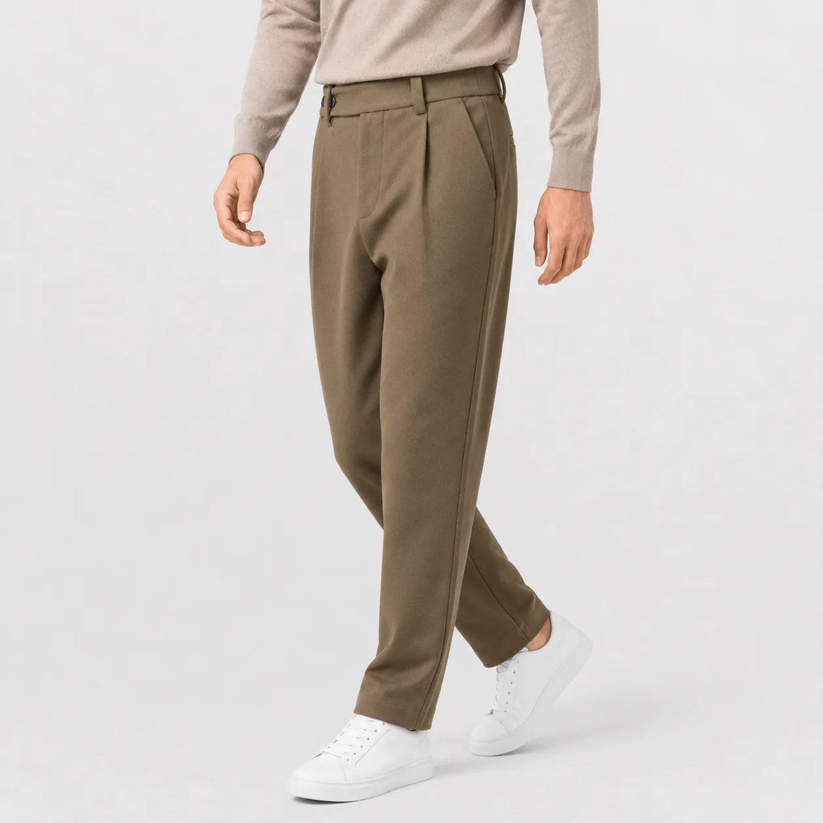 Loose fit jeans met corduroy textuur