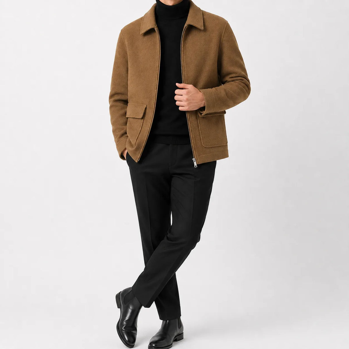Bomberjack met mandarin collar