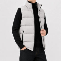 Gilet met hoge kraag en rits
