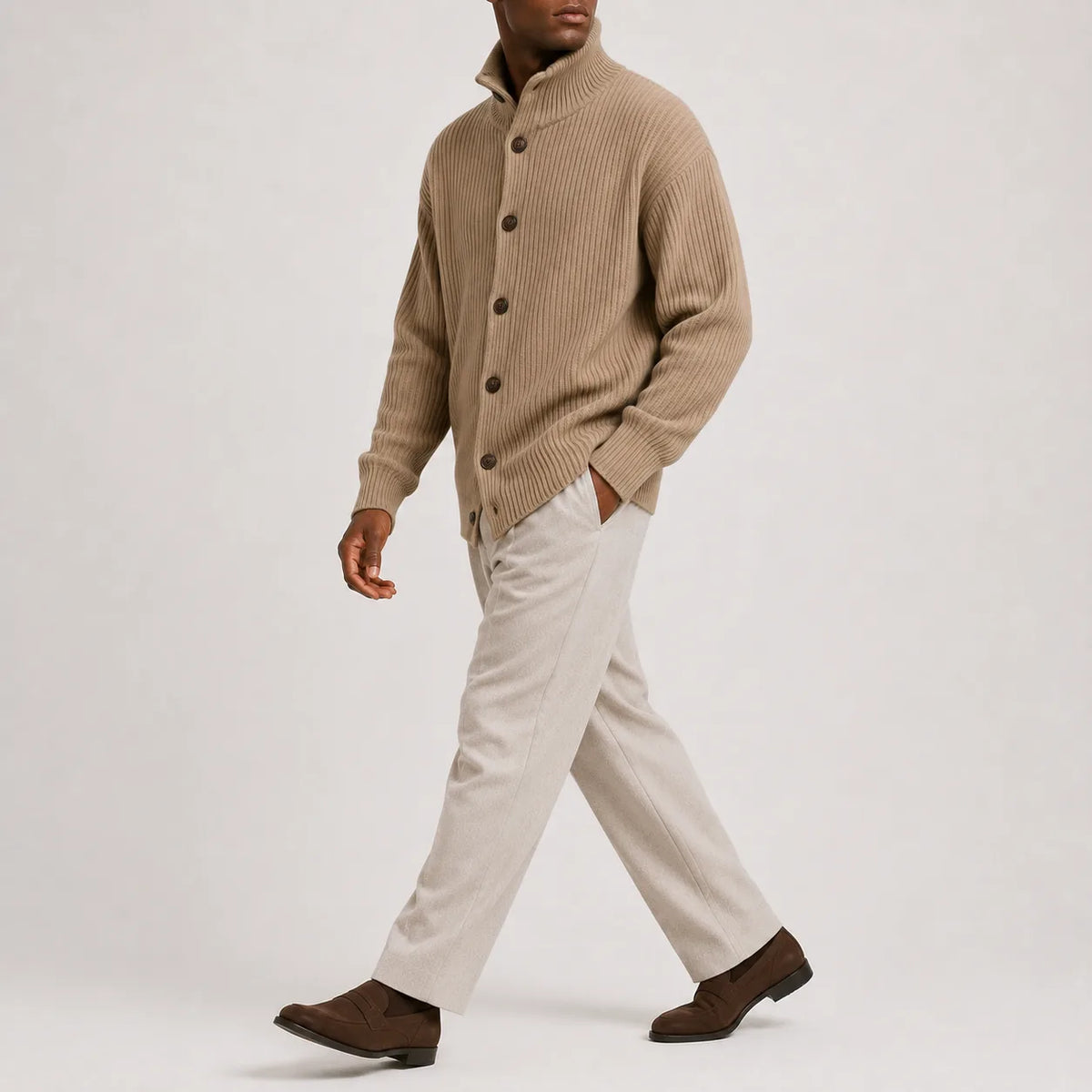 Cardigan met roll neck