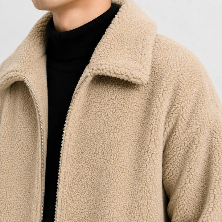 Puffer jacket met sherpa fleece