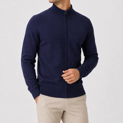 Cardigan met stand collar