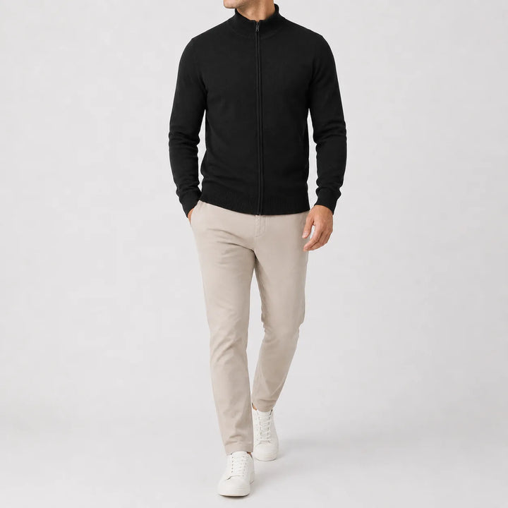 Cardigan met stand collar