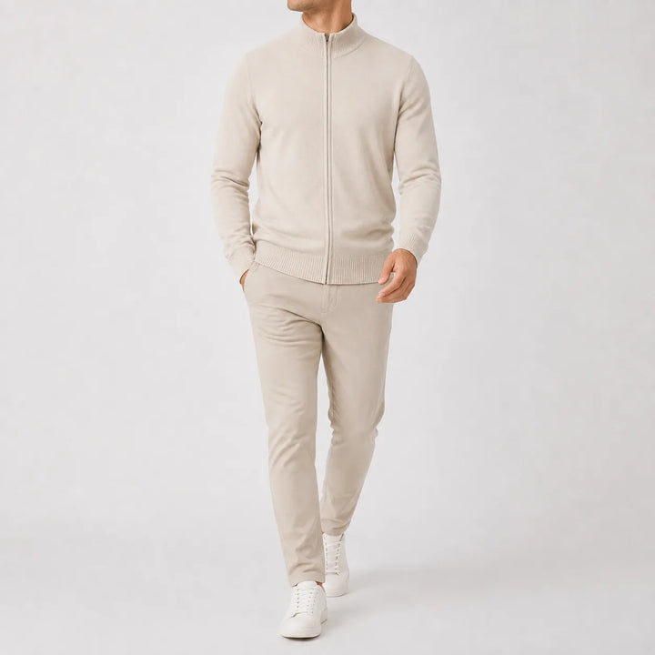Cardigan met stand collar