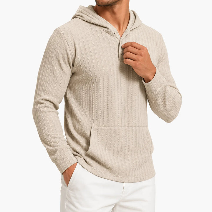 Hoodie met textuur en capuchon