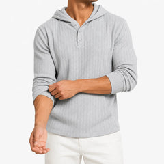 Hoodie met textuur en capuchon
