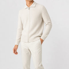 Cardigan met zip-up en textuur