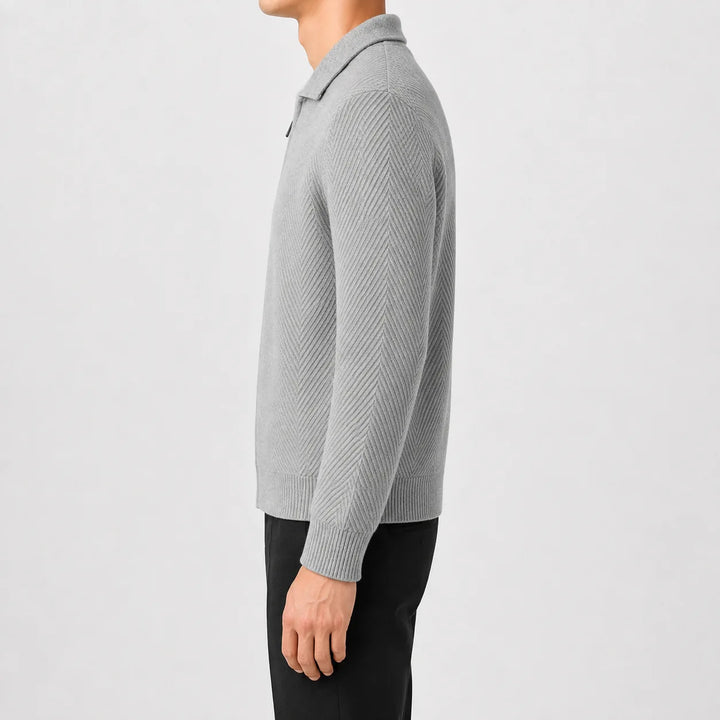 Cardigan met zip-up en textuur