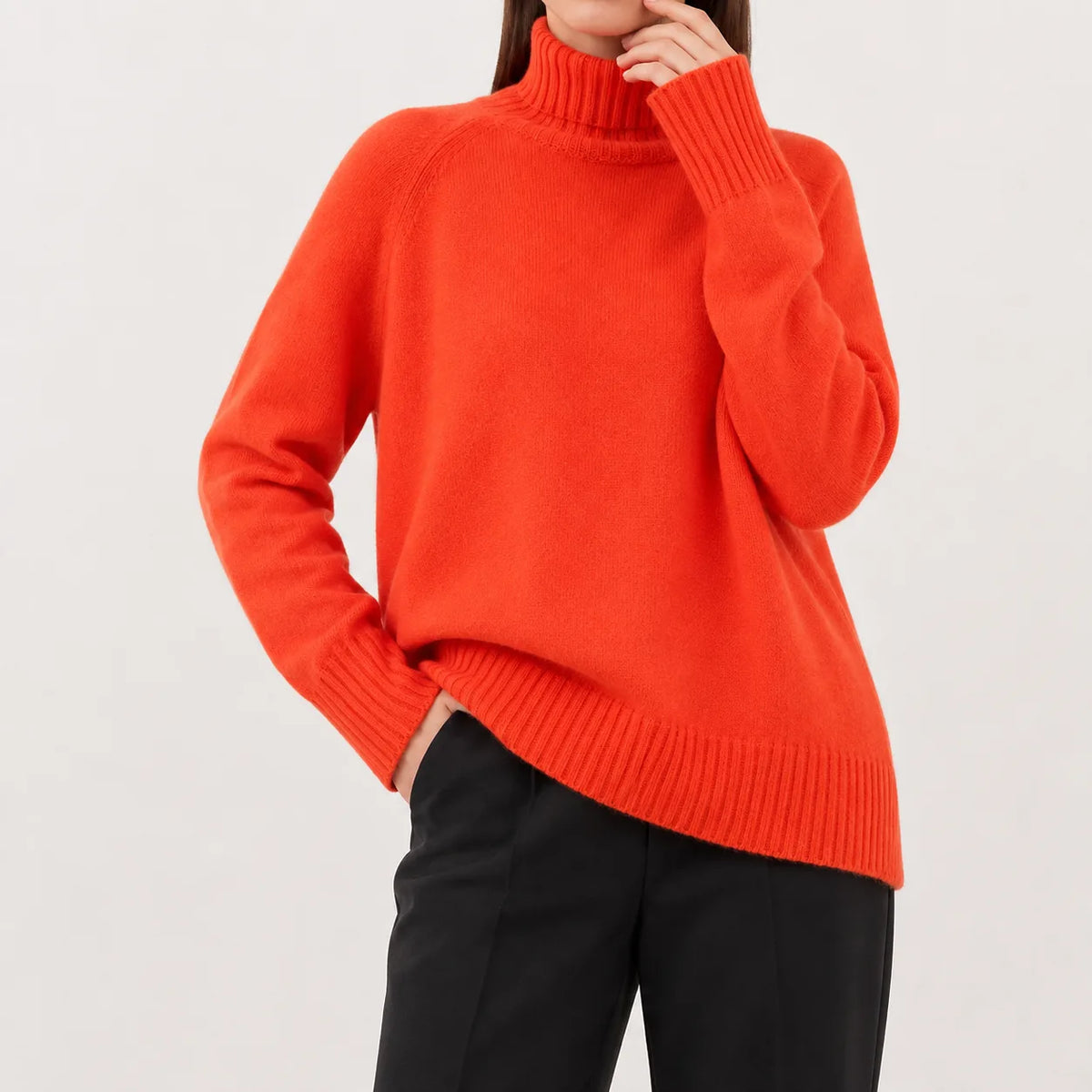 Oversized turtleneck jumper