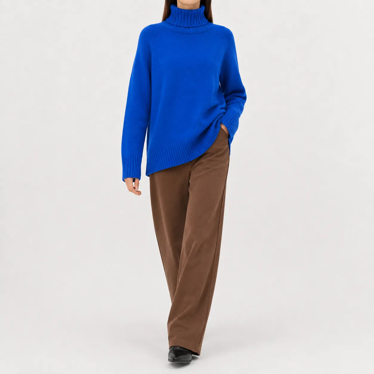 Oversized turtleneck jumper