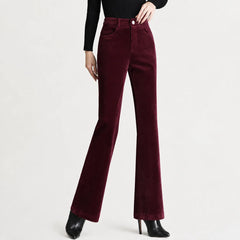 Bootcut broek met corduroy