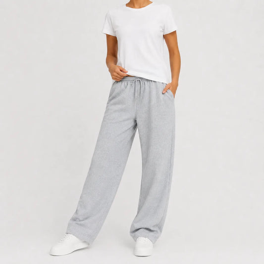 Jogger broek met brede pijpen