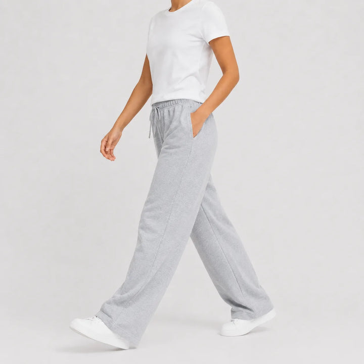 Jogger broek met brede pijpen