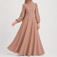 Lange jurk met hoge taille