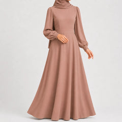 Lange jurk met hoge taille
