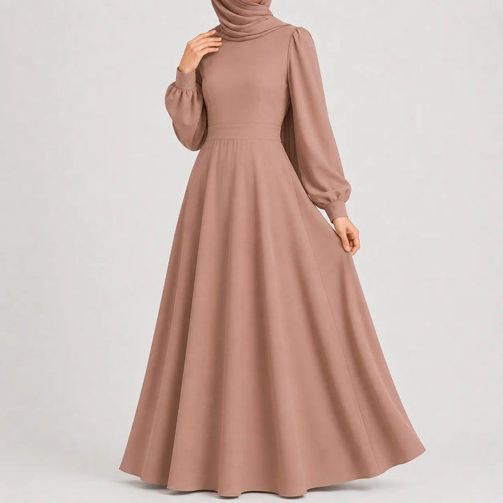 Lange jurk met hoge taille