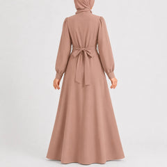 Lange jurk met hoge taille