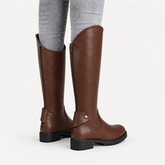 Knee-high laarzen met blokhak