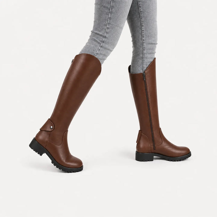 Knee-high laarzen met blokhak