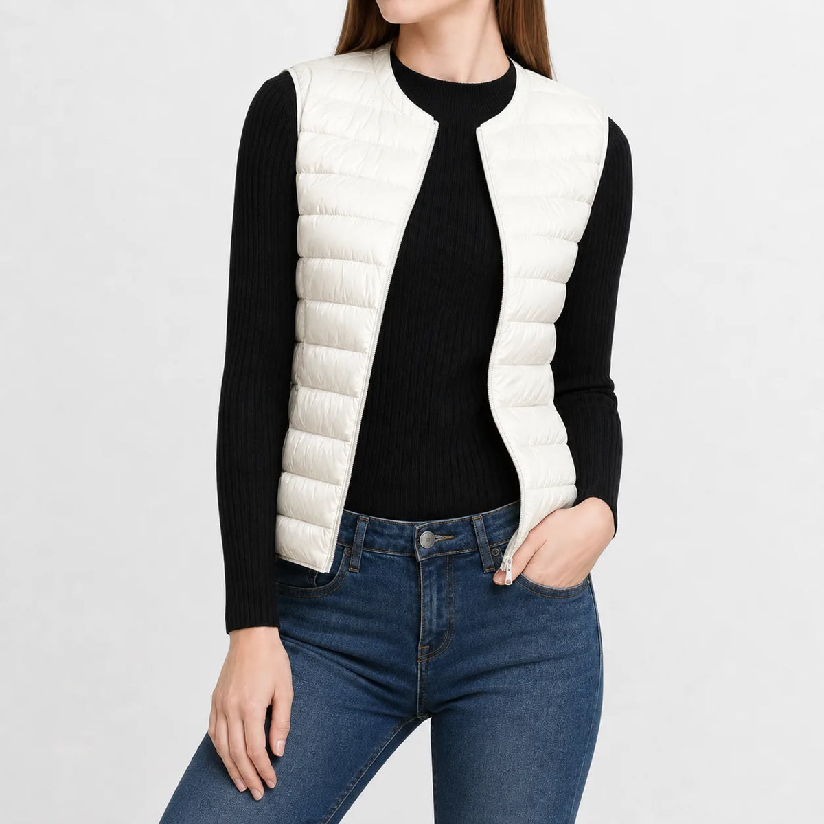 Lichtgewicht quilted gilet