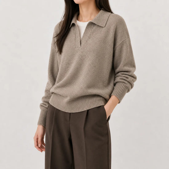 Sweater met V-hals en lange mouwen
