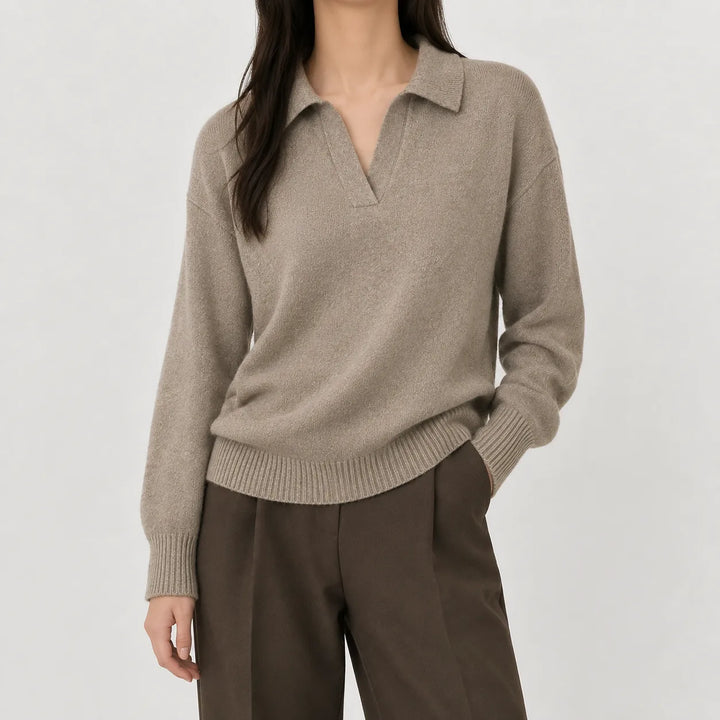 Sweater met V-hals en lange mouwen