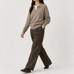 Sweater met V-hals en lange mouwen