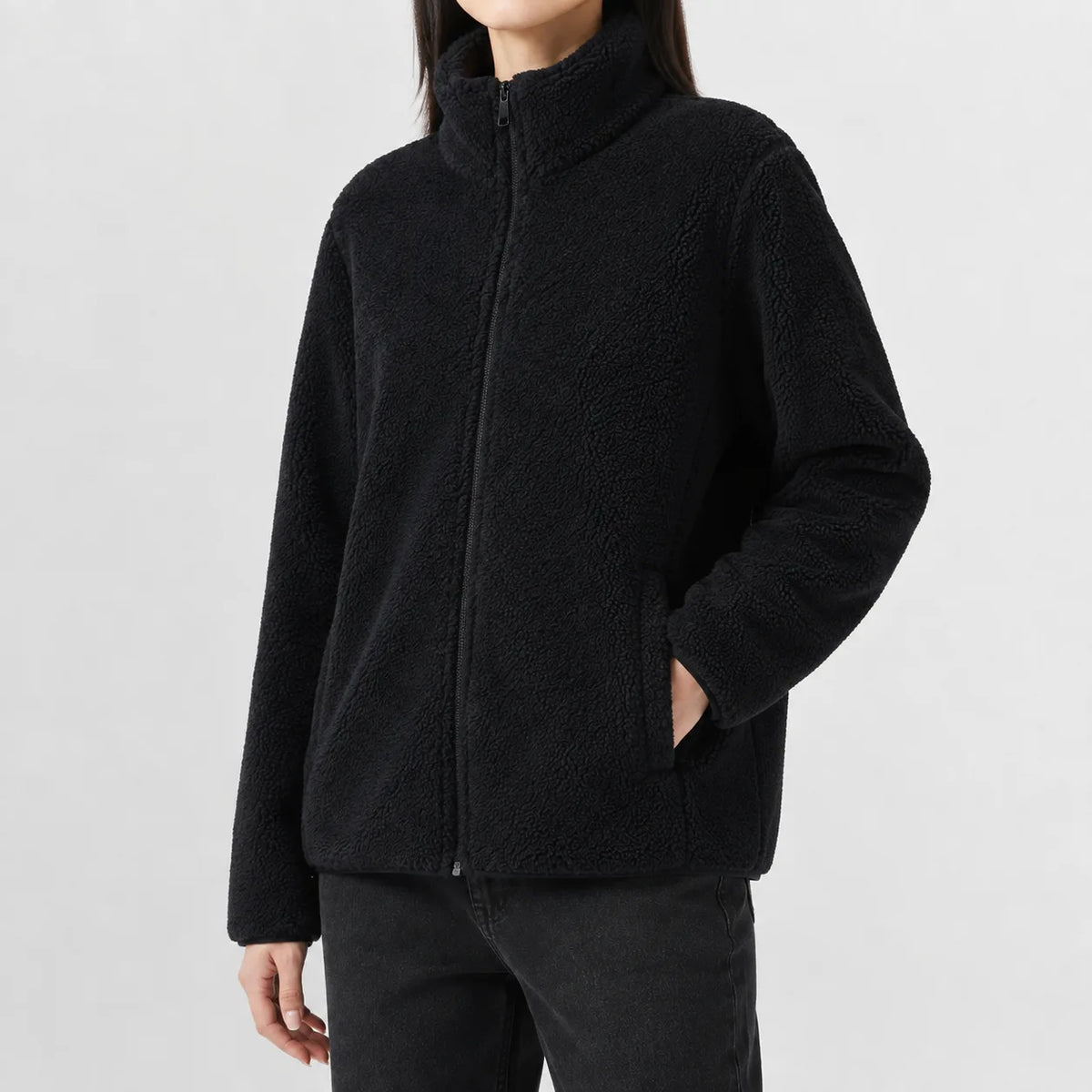 Fleece jas met rits