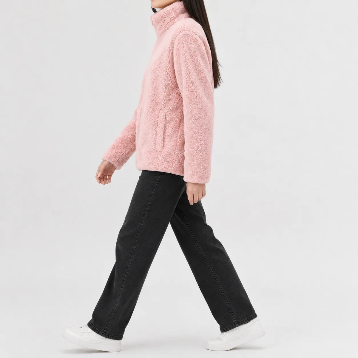 Fleece jas met rits