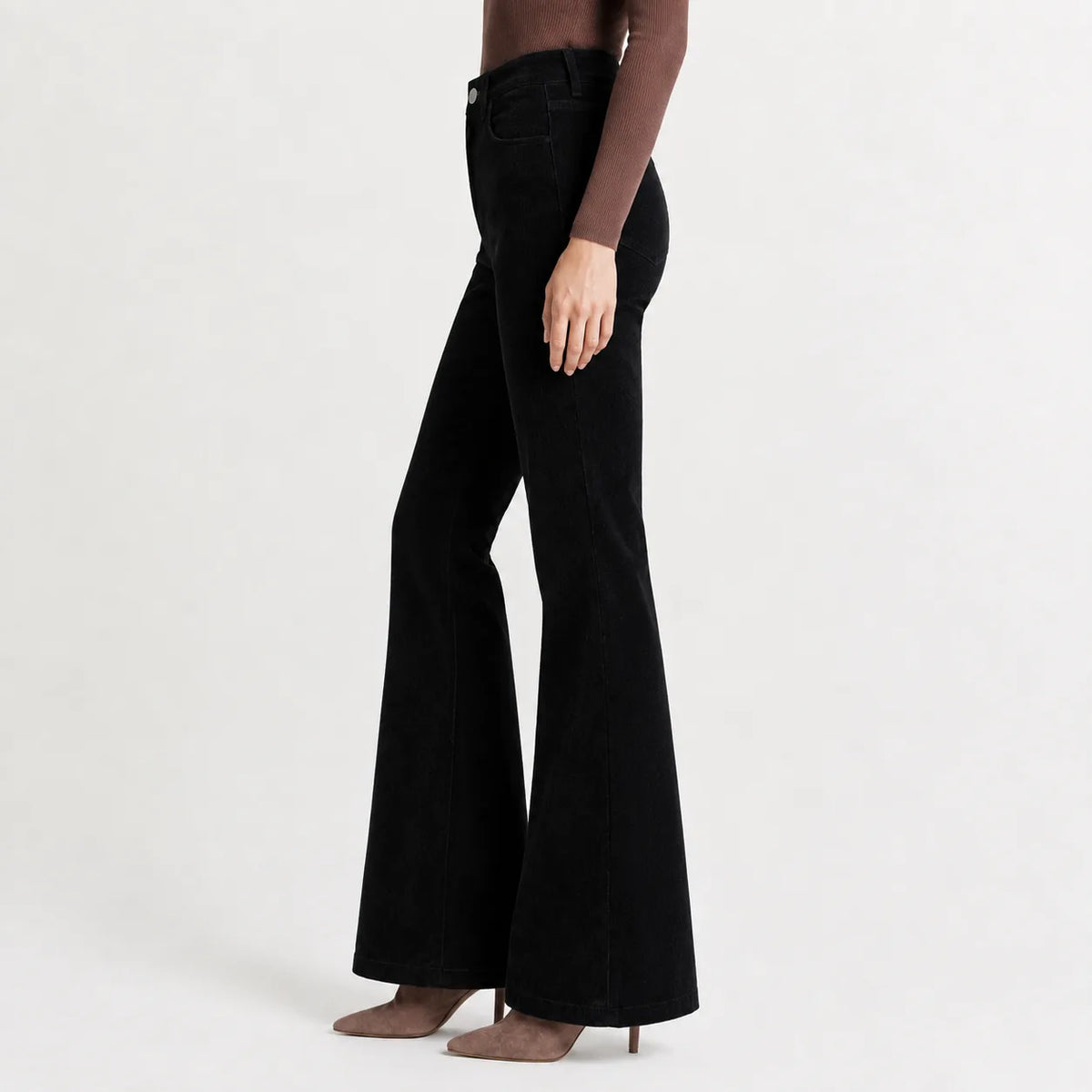 Bootcut broek met corduroy