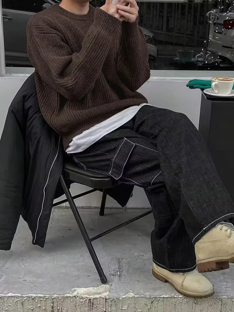 Oversized gebreide trui