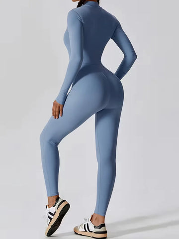 Jumpsuit met mock neckline