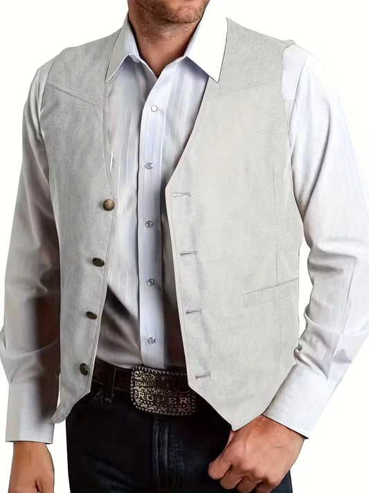 Gilet met V-hals en knopen