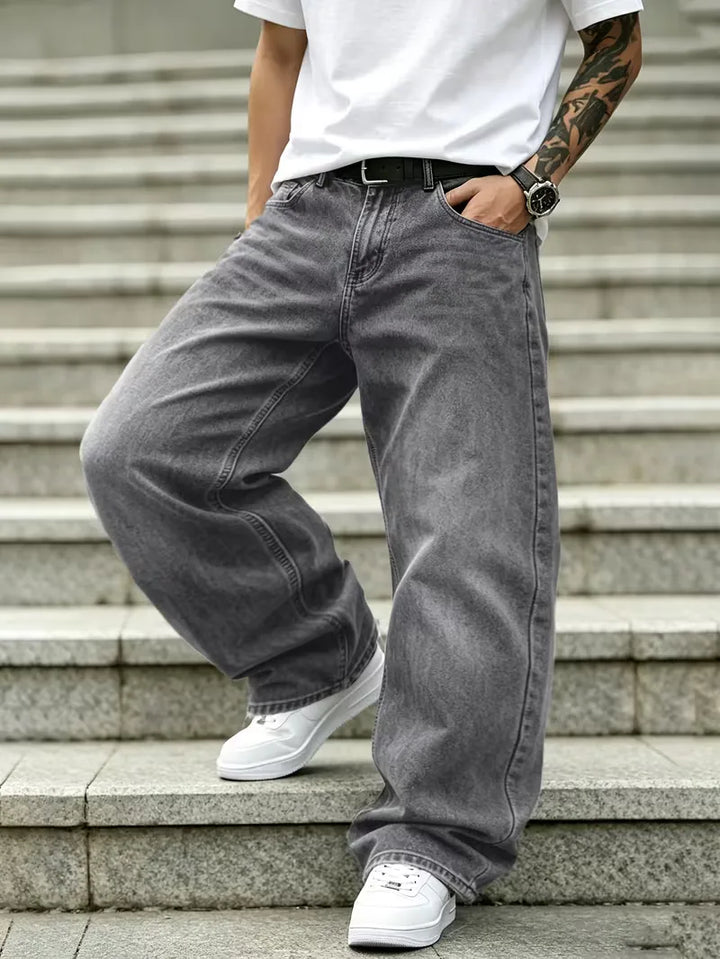 Loose fit jeans met meerdere zakken